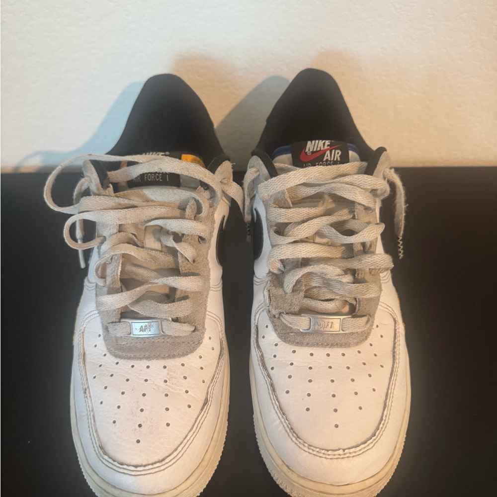 Nike Air Force 1 White and Black Sneakers